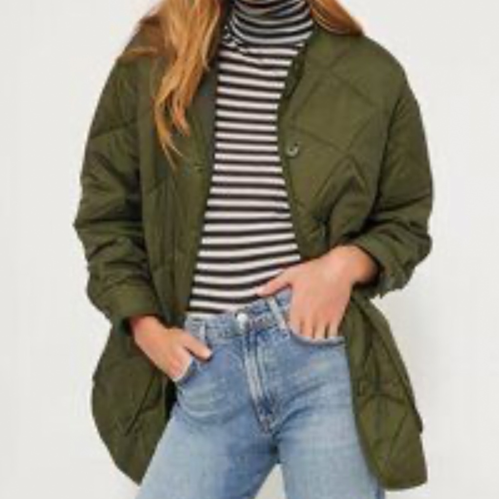 Tuckernuck Yates quilted jacket NWT brand new olive green xs